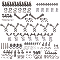 Small Block para Chevy Engine 302 305 307 350 Piece stainless steel hex bolt kit características