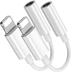 【2 Pack】 Adaptador de Auriculares para iPhone X Jack de 3,5 mm Conector de Auriculares para iPhone 11/11 Pro/XS MAX/X/XR/8/8 Plus Convertidor para AUX en oferta