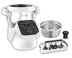 Moulinex Cuisine Companion XL HF80CB - Robot de cocina Bluetooth 12 programas y 6 accesorios capacidad 6 personas, incluye cuchilla picadora, batidor, precio