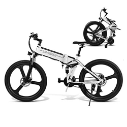 Coolautoparts Bicicleta Eléctrica PLEGABLE 350W/500W 26 Pulgadas 32km/h para Hombres Mujeres de Aluminio Bicicleta de Montaña/Carretera con 48V 10AH B características