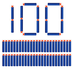 StillCool Dardos nerf Espuma, 100pcs espuma bala Blasters para Nerf N-strike Elite serie 7.2cm, azul oscuro (Tipo de ventosa) en oferta