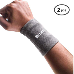 Senston Compression Muñequeras Deportes Banda de Sudor Munequera Baloncesto Munequeras Tenis Wrist Wraps para Bádminton,Gimnasio,Ciclismo, Voleibol, F precio