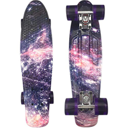 LONGXJA Mini Cruiser Skateboard 22 Pulgadas, una Skateboard Completa para Principiantes, Adecuada para niños y niñas-Galaxia características