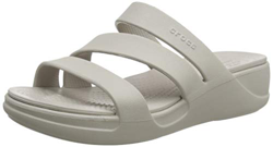 Crocs Monterey Wedge Women, Sandalias de Punta Descubierta para Mujer, Plateado (Platinum 018), 39/40 EU características