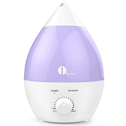 1 BY ONE Humidificador ultrasónico"No Ruido" 2.8 Litros - Luces LED de 7 Colores - con la función apagado automático para su hogar y oficina características