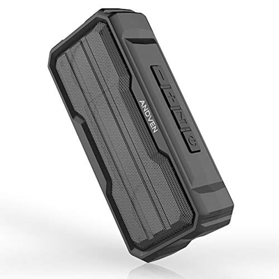 Andven Altavoz Bluetooth Portatiles, 5.0 Altavoces Bluetooth, Altavoz portátil estéreo con TWS Funcion, Micrófono y Manos Libres, IPX6 Impermeable par