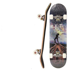 Milky Way - Tabla de skateboard completa de 31 x 9 cm, madera de doble patada para adultos, Niños, C, talla única en oferta