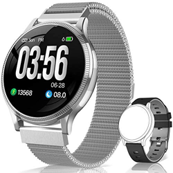 BANLVS Reloj Inteligente, Smartwatch IP67 1.22 Pulgadas Pulsómetro, Monitor de Sueño, Presión Arterial,Pulsera Actividad Inteligente para Android iOS  características