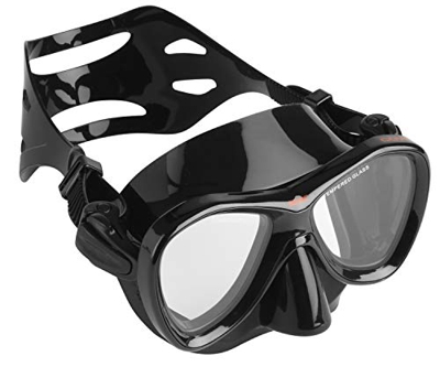 SEAC Cove Màscara para Buceo, Pesca submarina y Snorkeling en Silicona hipoalergénica, Adultos Unisex, Negro, Estándar