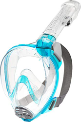 Cressi Baron Full Face Mask Máscara Integral Snorkel de Visión Grande con Tubo Respirador, Unisex-Adult, Transparente/Aquamarine, M/L en oferta