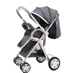 Yhz@ High Landscape Baby Stroller Handle Reversible Infants Buggy se Puede sentar y tumbarse DownUltralight Portable Foldable Child Cart Sillas de Pas en oferta