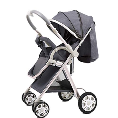 Yhz@ High Landscape Baby Stroller Handle Reversible Infants Buggy se Puede sentar y tumbarse DownUltralight Portable Foldable Child Cart Sillas de Pas