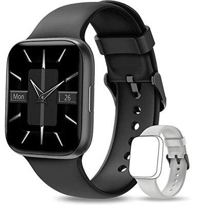 NAIXUES Smartwatch, Reloj Inteligente IP68 para Hombre, Reloj Deportivo con Monitor de Sueño Pulsómetro Podómetro Notifica Whatsapp, Pulsera Actividad