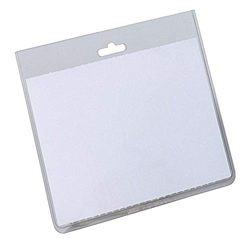 Durable 813519 Porta placas de identificación (bolsillo cerrado, 60 x 90 mm, lámina dura transparente) Paquete de 20 piezas, transparente en oferta