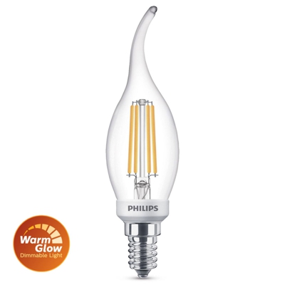 Philips bombilla LED viento 6W 2.700K WarmGlow dim