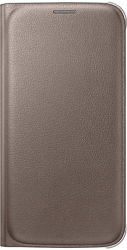 Samsung Flip Wallet PU gold (Galaxy S6) en oferta