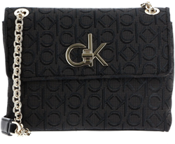 Calvin Klein Convertible Logo Jacquard Shoulder Bag (K60K606782) black en oferta