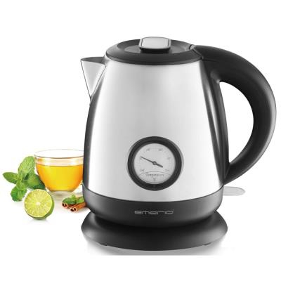 Emerio WK-109795 electric kettle 1 L Black,Stainless steel 2000 W cordless