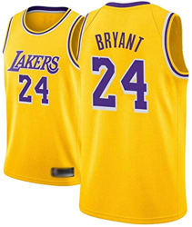 Kobe Bryant Jersey Camiseta de Baloncesto para Hombre de Los Angeles Lakers # 24 Jersey de Baloncesto Bordado de Malla Bordada (Amarillo, L) características