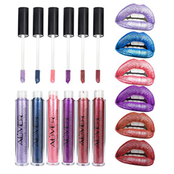 6 colores impermeable mate brillo de labios pintalabios maquillaje líquido Pintalabios belleza brillo de labios, terciopelo mate impermeable lipstick  en oferta