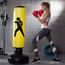 WingFly Saco de Boxeo, Boxeo Inflable autoportante Aptitud Objetivo Bolso del Soporte de la Torre, Perforación Kick Formación Tumbler Bop Bolsa para A en oferta