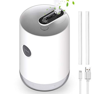 QUARED Humidificador 1000ml, Humidificadores de Aire Silencioso con alimentación USB, Auto-Apagado, Luz Nocturna Hogar Dormitorio Oficina Yoga (Blanco