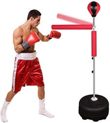 Qdreclod Saco de Boxeo de pie, 185cm Punching Ball Kit de Saco de Boxeo niños Peras de Boxeo con Base Estable y Bomba, Soporte Ajustable de 135-155cm en oferta