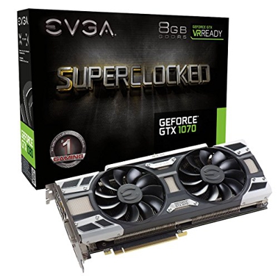 EVGA 08G-P4-6173-KR - Tarjeta gráfica (GeForce GTX 1070, 8 GB, GDDR5, 256 bit, 7680 x 4320 Pixeles, PCI Express 3.0)