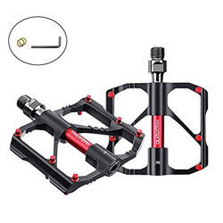 Adsvtech Pedales de Bicicleta, Pedal Bicicleta Montaña, Aluminio Antideslizante Pedales Ciclismo Durable, Ligeros, MTB BMX Road Bicycle 9/16 Pulgadas en oferta