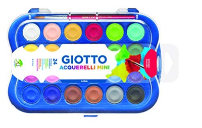 Giotto Acuarelas Mini 23 Mm. Est. 24 Uds. + Pincel