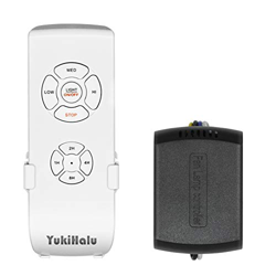 YukiHalu - Mando a Distancia Universal para Ventilador de Techo, Tamaño Pequeño, con 4 Ajustes de Velocidad, 4 Tiempo de Cuenta Regresiva, Control de  características