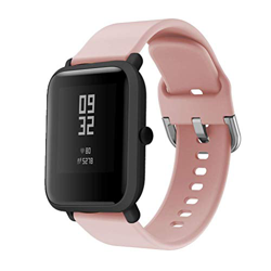 CNBOY Correas de Reloj de Repuesto de Silicona para Xiaomi Huami Amazfit Bip Youth Watch (Rosado, 20mm) características