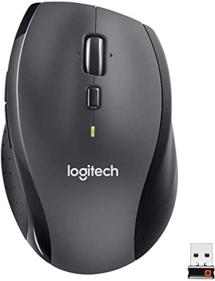 Logitech M705 - Ratón inalámbrico para Windows, Mac, Cromado para Ordenador portátil y Ordenador, Color Negro (Reacondicionado)