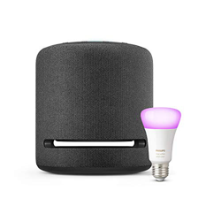 Echo Studio + Bombilla inteligente LED Philips Hue White & Color, compatible con Bluetooth y Zigbee, no se requiere controlador en oferta