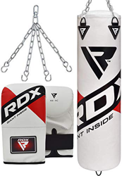 RDX Saco de Boxeo Relleno MMA Muay Thai Kick Boxing Artes Marciales con Guantes Cadena Entrenamiento 4FT 5FT Punching Bag características