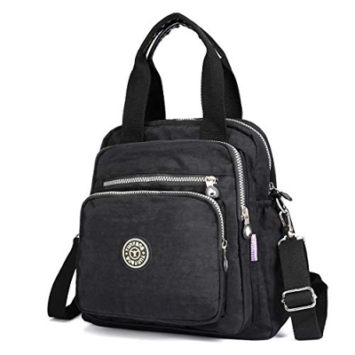 Bolsos Mochila Bolso Bandolera Niña para Mujer de Nylon Impermeable, JOSEKO Mujer de Nylon Bolsa Mensajero al Hombro Bolsa de Viaje Estilo Deportivo B