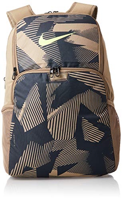 NIKE Brasilia XL 9.0 - Mochila unisex, color caqui y gris ahumado, talla 1