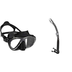 Cressi Big Eyes Evolution - Gafas de Buceo + Epsilon SPE Alpha Ultra Dry Snorkel de Silicona Unisex, Negro/Negro, Talla única precio