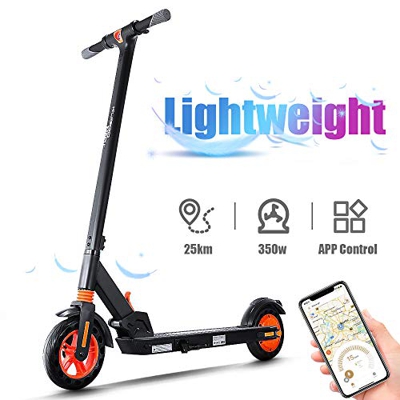 urbetter Patinete Eléctrico, 350W Motor hasta 25km/h, 25 Km Alcance, Scooter Electrico Plegable con Control de Aplicaciones & Pantalla LCD para Adulto