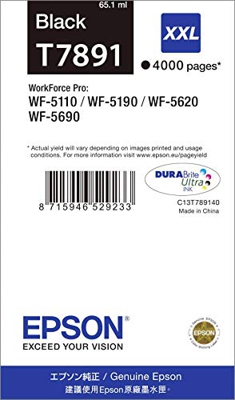 Epson C13T789140 - Tóner para Impresoras Láser Extra Alto Rendimiento, 4000 Páginas, Color Negro, Ya Disponible en Amazon Dash Replenishment