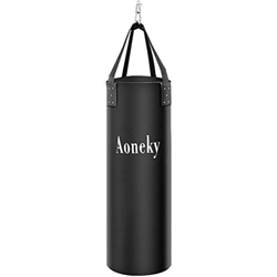 Aoneky Saco de Boxeo Colgante Sin Relleno - 106cm/180cm Bolsa Pesada de MMA Muay Thai Artes Marciales, Equipo de Entrenameinto Fitness para Adultos, P precio