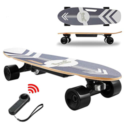 Devo Skateboard Eléctrico, Longboard Eléctrico a Control Remoto para Adultos/Jóvenes, 70cm Skateboard de Velocidad Máxima de 20 KM/H, Motor 350 W, Mon en oferta