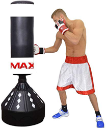 MAXSTRENGTH - Saco de boxeo de pie de 1,82 m, resistente y con soporte para objetivos, ideal para boxeo, boxeo y artes marciales en oferta