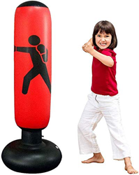 JanTeelGO Saco de Boxeo, Boxeo Inflable autoportante Aptitud Objetivo Bolso del Soporte de la Torre, MMA perforación Kick Formación Tumbler Bop Bolsa  características