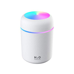 Entweg Humidificador de Niebla, 300 ml, con Luz Nocturna Colorida Portátil, Apagado Automático Silencioso, Alimentado por USB para el Dormitorio, la O precio