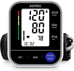 Tensiómetro de Brazo, BAIFROS Monitor de Presión Arterial Digital Automatico con Gran Pantalla LED, Deteccion de Irregular Arritmia, Brazalete 22-40cm en oferta