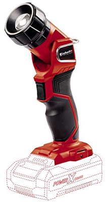 Einhell 4514130 Linterna de mano LED, Negro, Rojo, Sin Batería