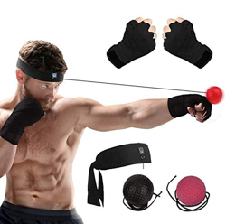 DYBOHF Bola Boxeo Reflejo, 2 Reflex Ball + Vendas de Boxeo (Training Mejorar Las Reacciones y Velocidad/Descompresión) - Portátil Entrenamiento de Box en oferta