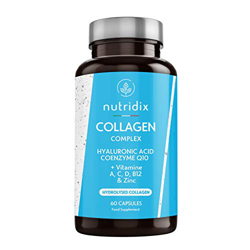 Colágeno + Ácido Hialurónico - Colágeno Hidrolizado para Piel, Pelo y Articulaciones - Vitamina C, A, D, B12, Coenzima Q10 y Zinc - 60 cápsulas Nutrid precio