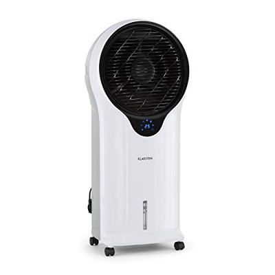 Klarstein Whirlwind - Enfriador portátil, Ventilador refrescante, 3-EN-1: enfría ventila humidifica, 110W, 5,5L, Oscilador, Movilidad 360º, Asas Later